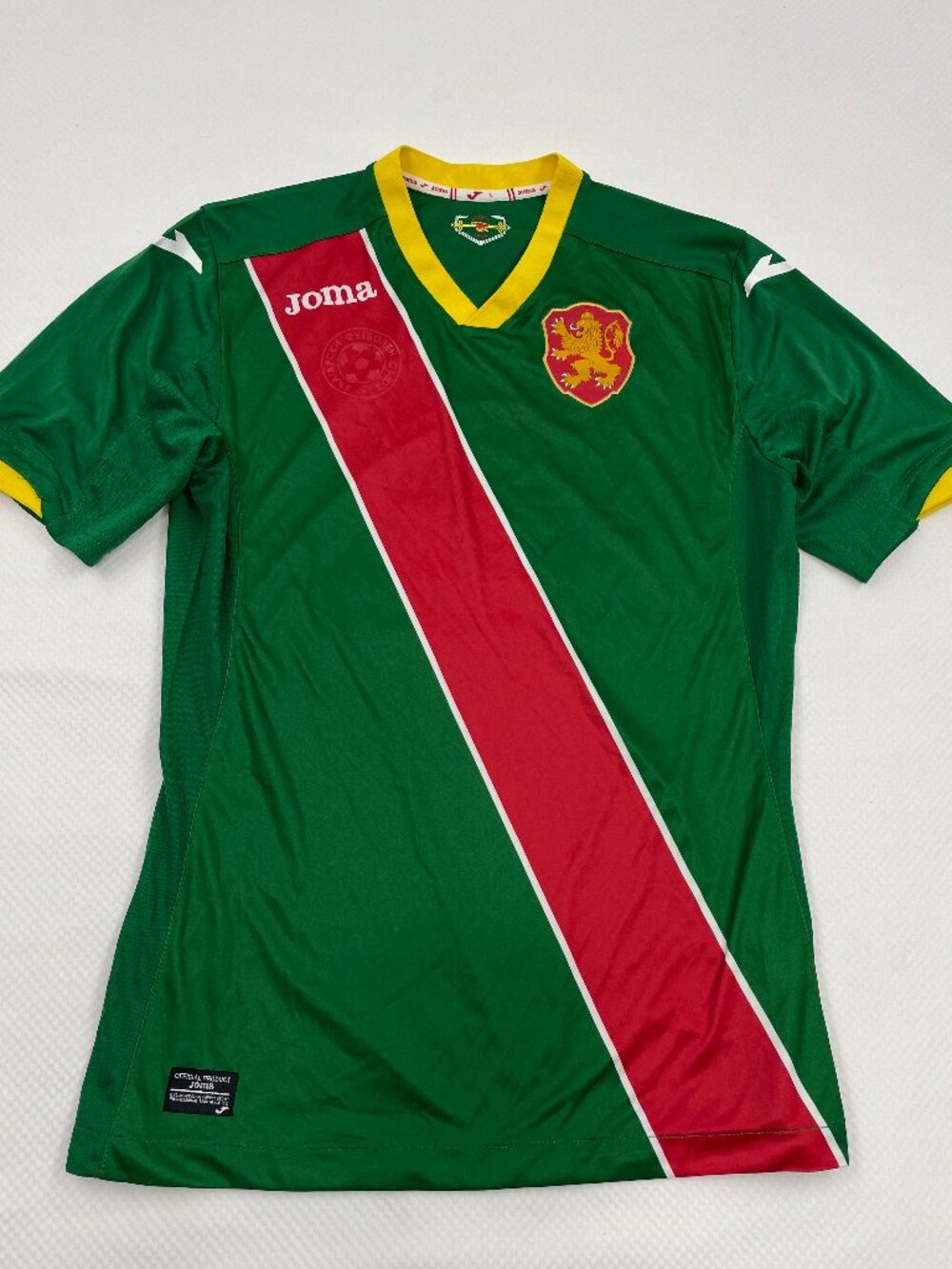 Bulgaria Joma National Team Soccer Jersey Green Red Lion Crest Men's L
